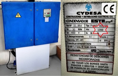 BATERÍAS DE CONDENSADORES VIEJAS BATERÍAS DE CONDENSADORES VIEJAS
